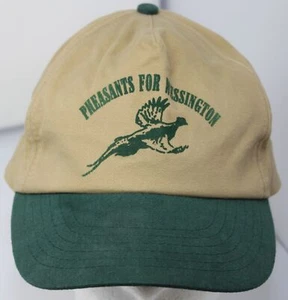 Vintage Pheasants For Wessington, South Dakota Hunting Snapback Cap Khaki Hat - Picture 1 of 11