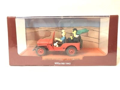 V1 Jeep Willys Tintin Toon Car 1:43 Model Modellini Auto Burago Majorette - Immagine 1 di 2