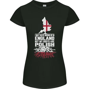 Roots In Poland Polish Polska Flag Orzel Womens Petite Cut T-Shirt - Picture 1 of 67