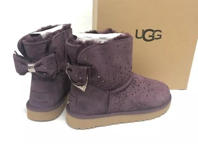 Arco Ugg Australia Stargirl mini Bailey porta arco roxo 1098475 camurça pele de carneiro - Imagem 1 de 4