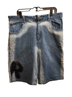 Vtg Raw Blue Denim Shorts Size 38 Men's Actual Size (36) - Image 1 of 4