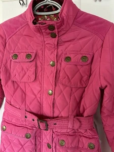 Next pink quilted jacket Coat Belt 11-12 years Girls - Picture 1 of 11