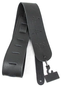PRS Correa de Guitarra Negra ACC-3119 Diseño de Pájaros Prenda Suave Grado Cuero Nuevo con Etiquetas - Imagen 1 de 4