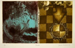 Jennifer Dickson PARADOX Original Firmado Arte Grabado Con Aguatinta - Imagen 1 de 4