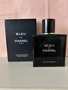 Chanel Blue Eau De Perfume Pour Homme 50ML Empty Bottle +Original Box As Shown - Foto 1 di 6
