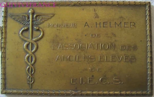 MED0104 - Plaque Istituto Di Insegnamento Commerciale Superiore Strasboug 1927 - Picture 1 of 2