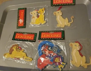 Vintage Disney Kurt Adler Lion King Mufasa Simba Nala Blue 5- characters NOS - Picture 1 of 12