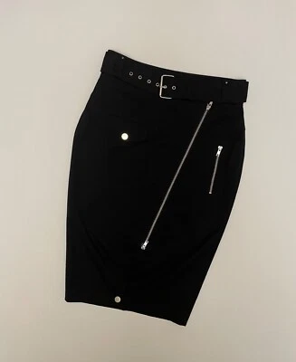 Jean Paul Gaultier x Lindex Falda Lápiz Asimétrica Negra Cremallera Cinturón EUR 38 Foto 1 de 4
