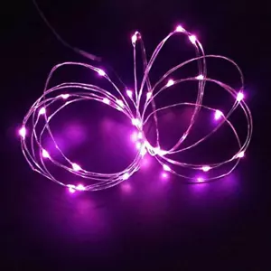 Pack 2 Battery Operated Mini Lights with Timer 6Hours on/18Hours Off,Indoor Led - Picture 1 of 12
