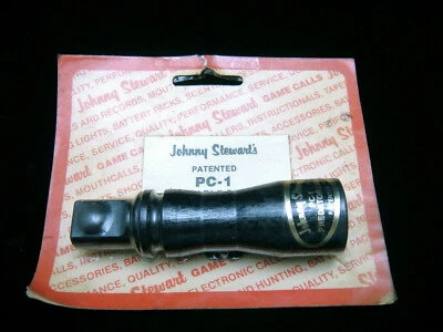 Vintage Johnny Stewart PC-1 Variable Pitch Predator Call Sealed On Card Unused - Image 1 of 2
