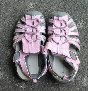 Faded Glory Sandalen Kinder Kids kleines Mädchen Größe 9 rosa/silber gebraucht, in einwandfreiem Zustand - Bild 1 von 2