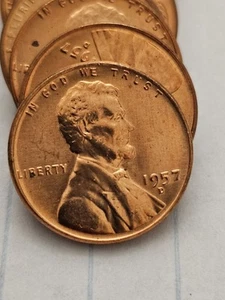 SCORE!! 1957 D RED Wheat Penny WHOLE ROLL OF PENNIES uncirculated - Picture 1 of 4