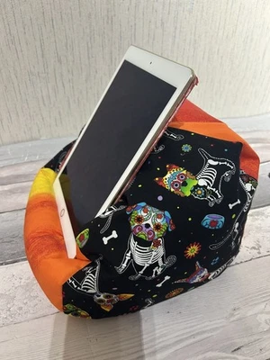 Dog XL Beanbag lap Cushion IPad Pro Tablet Kindle holder stand Gift Him / Her - Image 1 of 4