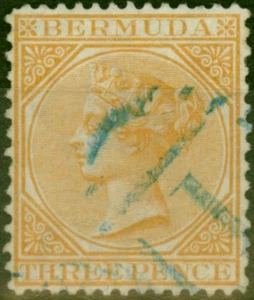 Bermuda 1873 3d Orange SG5 Fine Used (3) - Picture 1 of 1