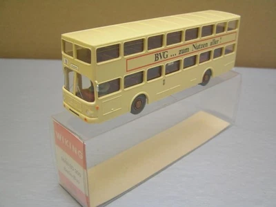 Autobús de dos pisos Wiking 730 MAN SD 200 Berlín hecho en Alemania escala HO SIN USAR, EN CAJA Foto 1 de 4