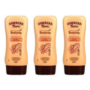 Hawaiian Tropic Luminosity Protective Sun Lotion SPF15 180 ML - Pack of 3 - Picture 1 of 8