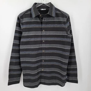 The North Face Shirt Men's Small Button Up Striped Geo Print Long Sleeve - Picture 1 of 8