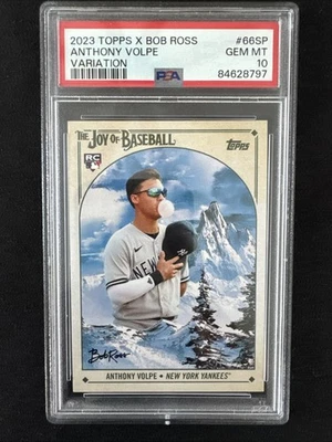 2023 Topps x Bob Ross Anthony Volpe RC Variation SP PSA 10 - Image 1 of 2