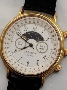 Reloj Carlton Vintage Calendario Perpetuo Lunar Fase Lunar B24 FUNCIONA MUY BIEN 👍 - Imagen 1 de 5