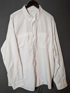 Camicia da Pesca Huk Uomo XXL Bianca Ventilata Manica Lunga Performance Outdoor Top - Foto 1 di 13