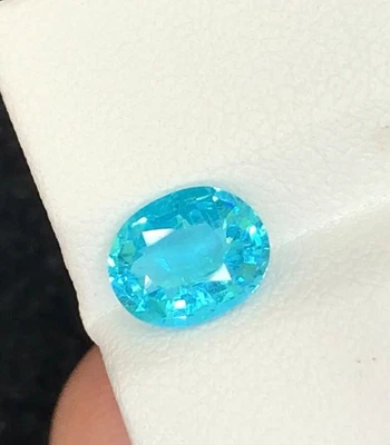 Piedra preciosa suelta apatita natural de 1,40 quilates azul neón vibrante, piedra preciosa brillante Foto 1 de 2