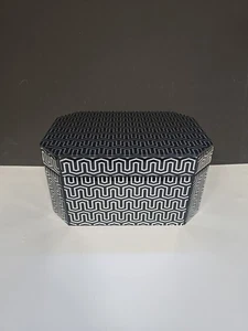Vintage Black And Silver Multi-Compartment Lucite Jewelry Box - Picture 1 of 9