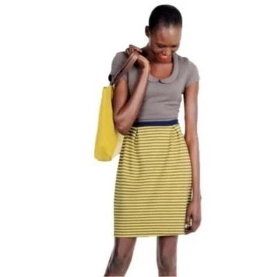 Boden Striped Lila Knit Purple Yellow Mini Knit Dress Size US 8 - Image 1 of 4