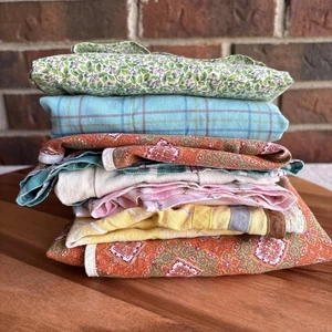 Menge 7 Vintage volle & halbe Schürzen Küche Landhaus Nana Oma getragen Upcycle Baumwolle - Bild 1 von 18