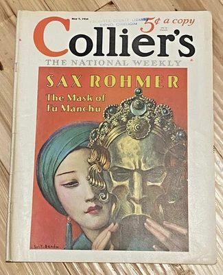 Collier's Magazine May 7, 1932 The Mask of Fu Manchu Sax Rohmer - Image 1 of 4