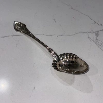 Late 1800s Wood & Hughes Angelo  Sterling Silver Spoon Aesthetic 9” 70 Grams - Image 1 of 4
