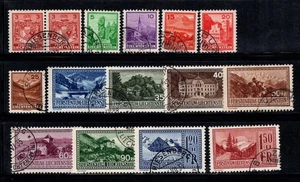 Liechtenstein 1934 Mi. 126-139 Usato 100% Monumenti, paesaggi, vedute - Foto 1 di 1