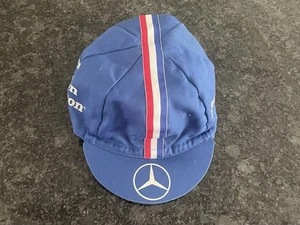 Mercedes Boston Marathon Laufmütze 80er Jahre Malerstil blau Cap it All Vintage - Bild 1 von 5