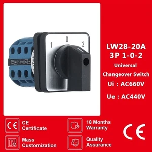 Wahlschalter Drehschalter Umschaltung Elektromotor Reversiertasten LW28-20 220V - Bild 1 von 4