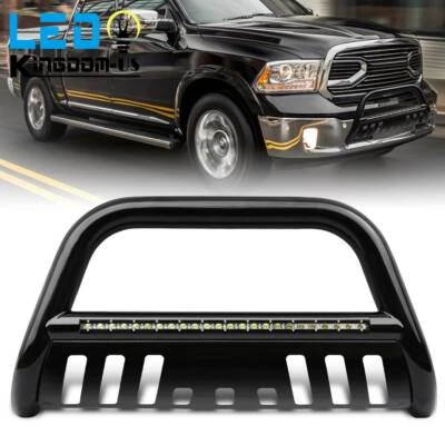 Bull Bar Push Bumper Grille Guard for 2009-2018 Dodge Ram 1500 w/ LED Light Bar Foto 1 de 4