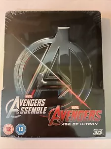 Avengers Assemble & Age Of Ultron Steelbook Blu Ray 2D/3D Double Pack New Sealed - Picture 1 of 4