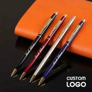 Fashion Metal Ballpoint Pen Personalized Customi Logo Carving Name Business Adve - Picture 1 of 6