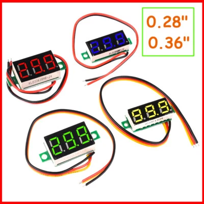 Mini Voltmeter Tester LED Digital Display Voltage Meter 0.28" / 0.36" Mulitcolor - Bild 1 von 4