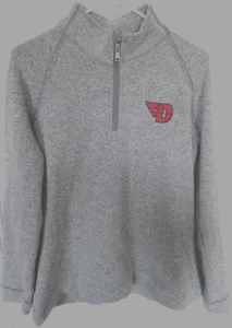 University Dayton Flyers Pullover Sweater 1/4 Zip Gray Marled Size XL Champion - Picture 1 of 10