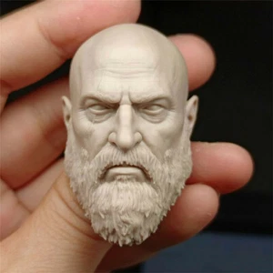 1/6 Ghost of Sparta Kratos Head Sculpt Carved For 12inch Male Action Figure Body - Picture 1 of 6