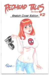 Joe Pekar Mary Jane Watson Original Art Sketch Cover Redhead Tales #2 Spider-Man - Picture 1 of 1