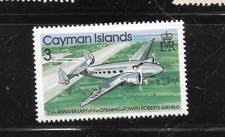 CAYMAN ISLANDS SC# 420 1979 3c JET AVIATION COMMMEORATIVE XF MNH MINT OLD STAMP - Image 1 of 1