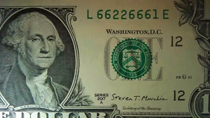 2017 A $1 Dollar Trinary Note w/ 5 of a kind & 1-Pair L66226661E - Picture 1 of 3
