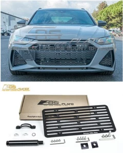 EOS Plaste For 21-Up Audi RS6 | Full Sized Front Bumper Tow Hook License Plate - Picture 1 of 16