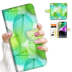 ( For iPhone 5 /iPhone SE 2016 ) Flip Case Cover AJ26528 Leaf - Picture 1 of 6