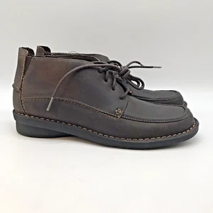 Clarks Bendables Nikki braune Leder-Chukka-Stiefel Damen 8,5 M Knöchel desert 63004 - Bild 1 von 12