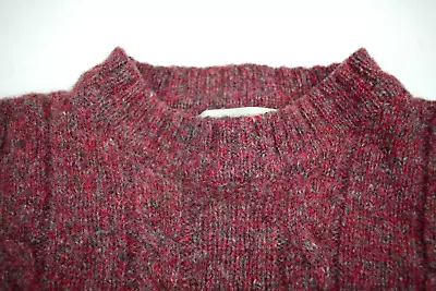 Vintage Sweater Country Trader L/G 80s Mauve Fleck Wool Crew Neck Cobain Special - Image 1 of 4
