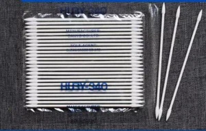 100Pcs HUBY-340 BB-013 Double Point Cleaning Cotton Swab - Afbeelding 1 van 2