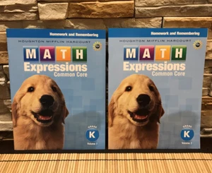 Math Expressions Common Core Homework and Remembering Volumes 1 And 2 Grade K - Picture 1 of 8