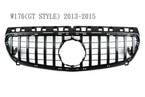 Front Grille Glossy Black GT Style For '2012-'2015 Mercedes Benz W176 A-Class - Imagen 1 de 1