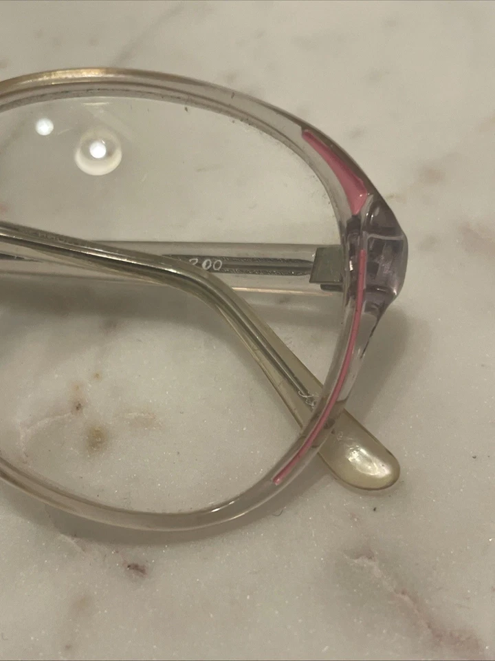 Vintage Clear PINK Grandma Core Eyeglasses Frames Chic 70s Retro Pennoptics - Image 1 of 4